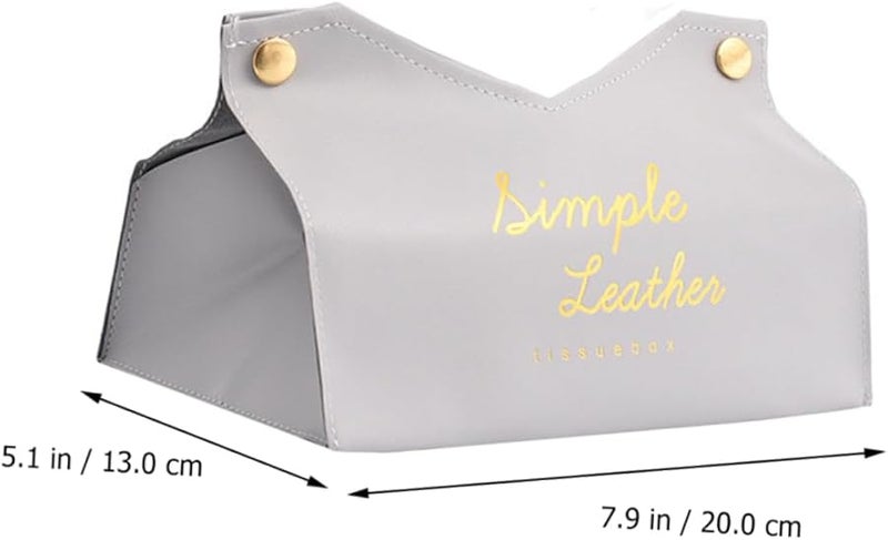 غطاء صندوق المناديل الجلدي الريفي متعدد الوظائف لتخزين المناديل وصندوق الورق - Image 2